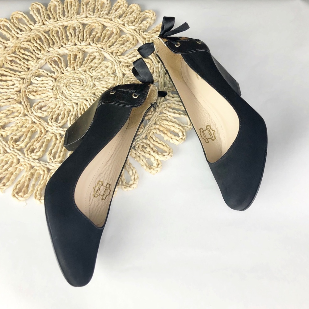 Biondini | Suede + Calf Hair Low Heel